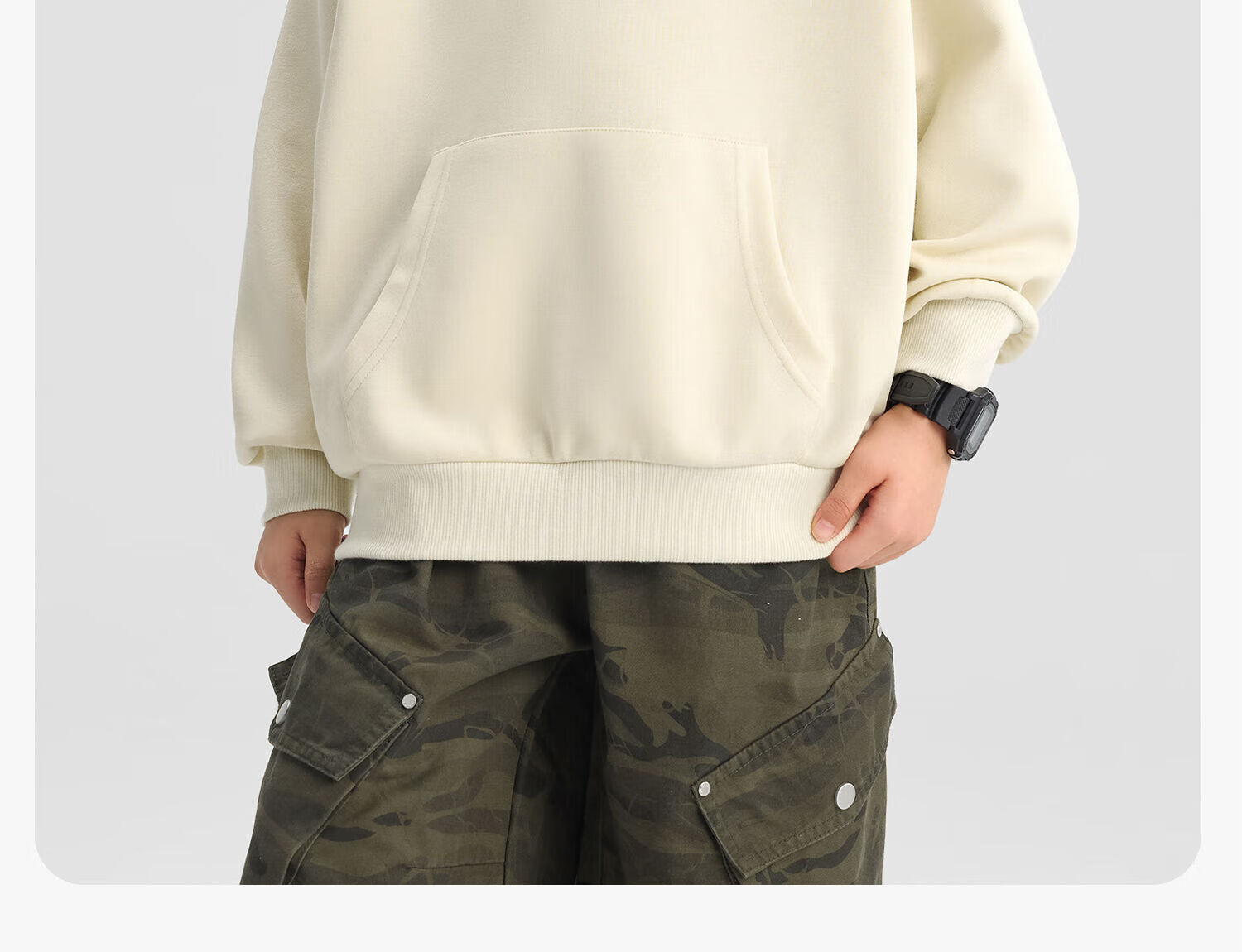 Zuo Xi Kids Children's Sweatshirt 2026 Spring New Boys Jacket Boys Sportswear Top Trendy Light Gray 150 21